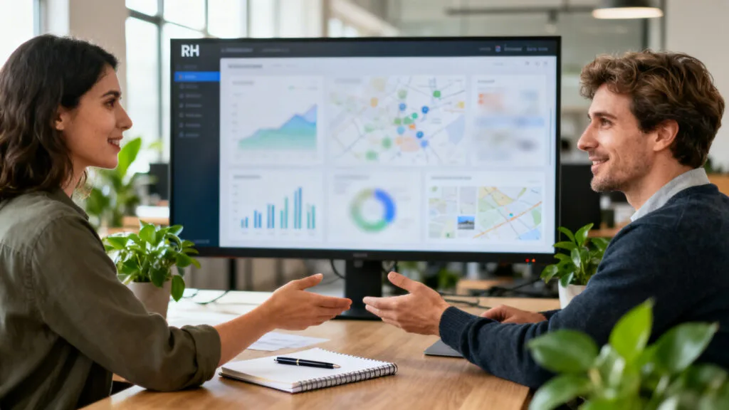 Aperçu visuel des fonctionnalités SIRH PME