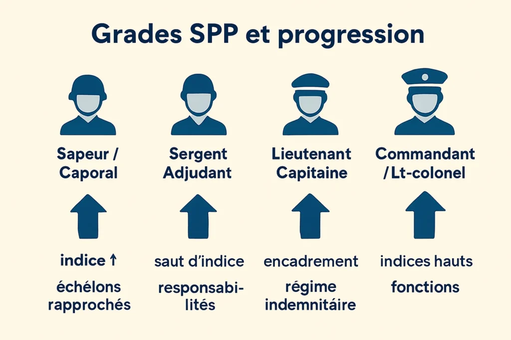 Grille indiciaire pompier et progression des grades SPP