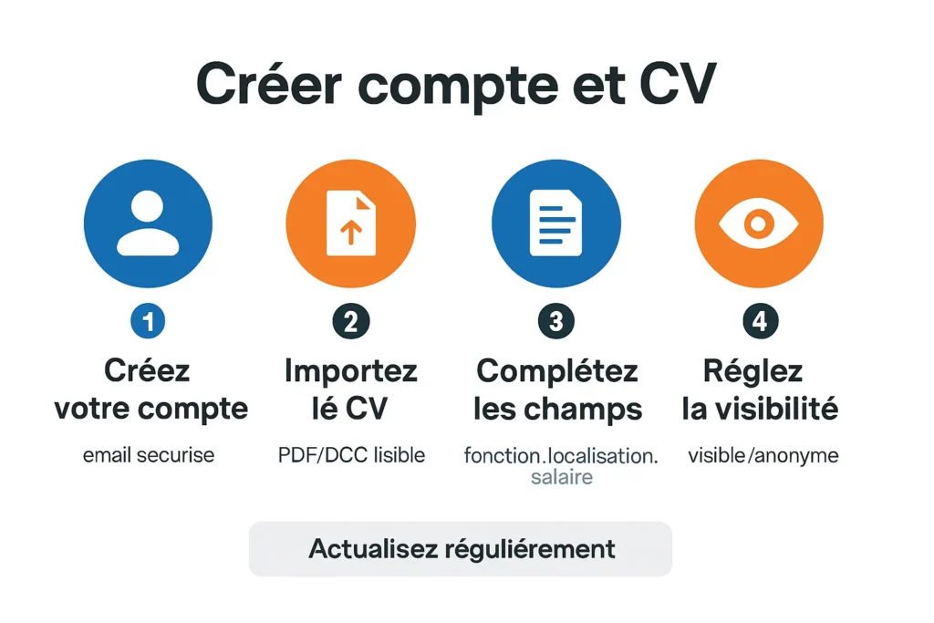 Étapes pour créer un compte et déposer un CV cadres