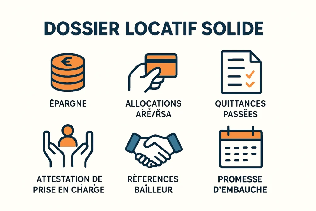 Schéma des preuves clés d’un dossier locatif