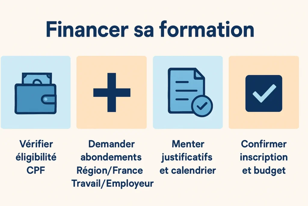 Étapes clés CPF et abondements pour financer la formation