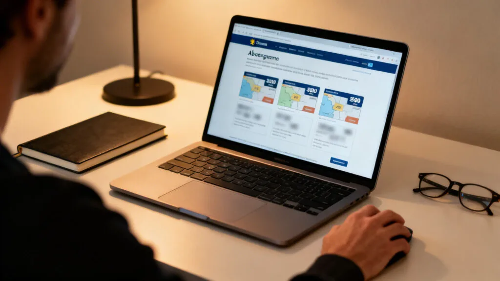 Utilisateur comparant les plans et tarifs de l’outil de CV