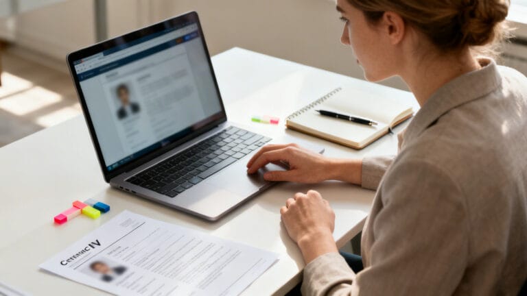 Candidat optimisant son CV ATS avec Jobscan sur ordinateur