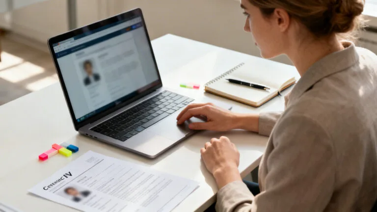 Candidat optimisant son CV ATS avec Jobscan sur ordinateur