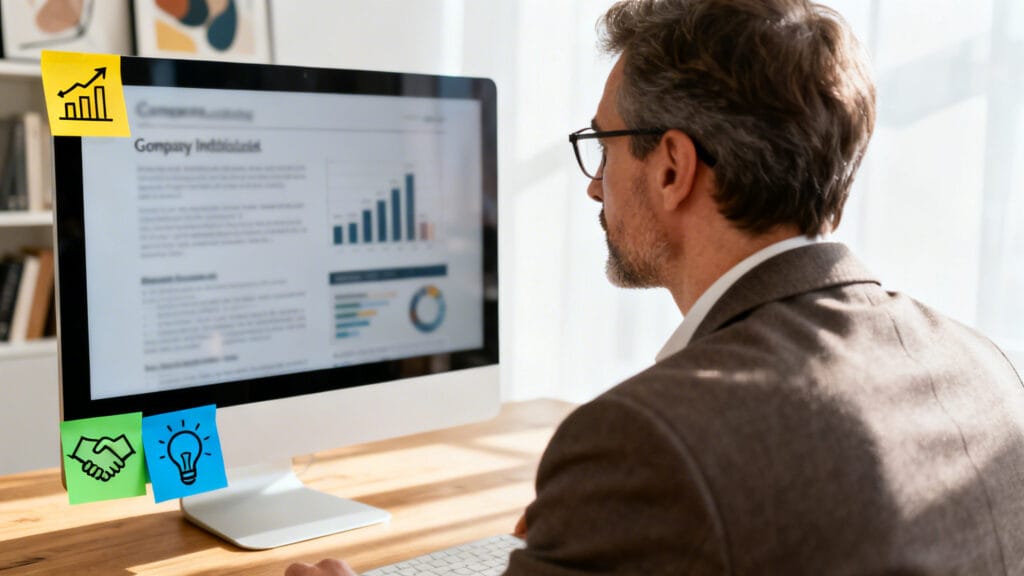 Consultation d’une page entreprise et offres en cours