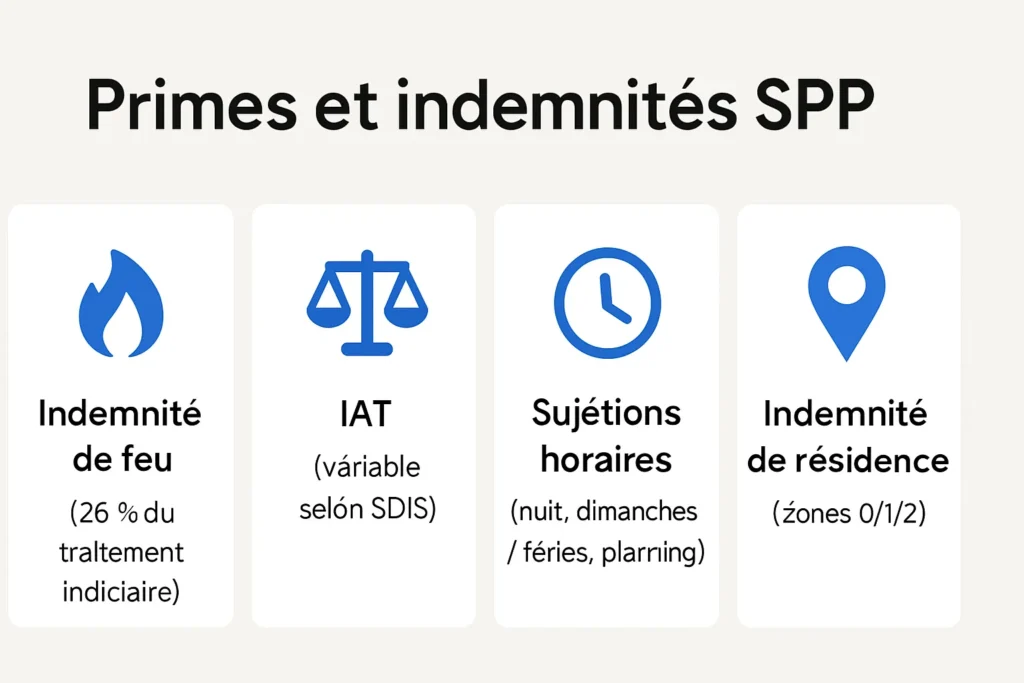 Indemnité de feu IAT et sujétions dans la rémunération SDIS