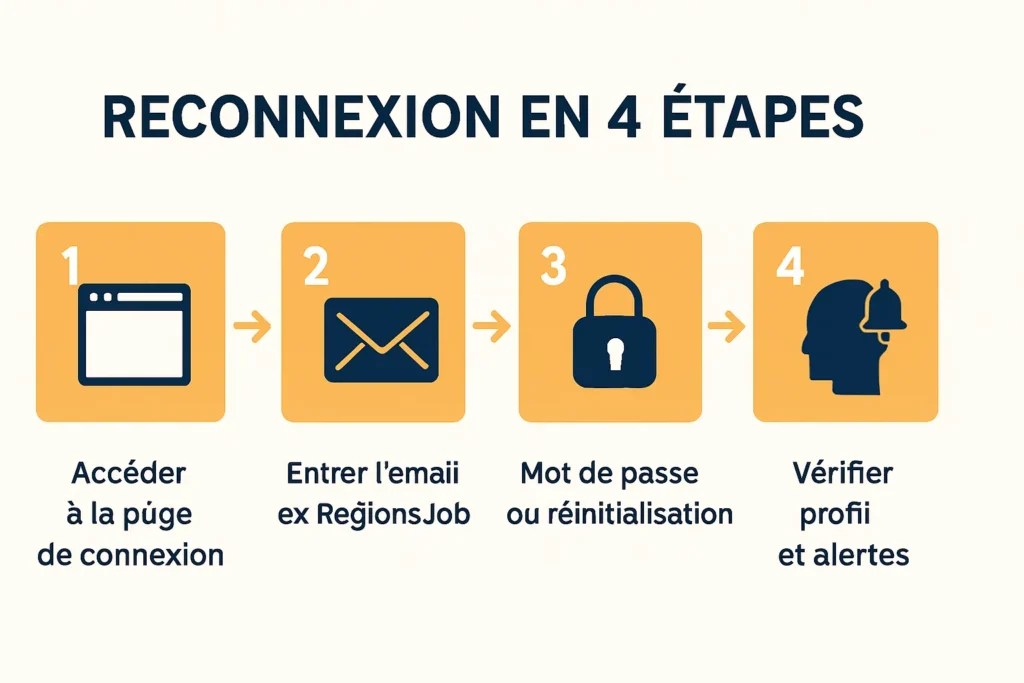 Réinitialisation et connexion compte candidat en étapes