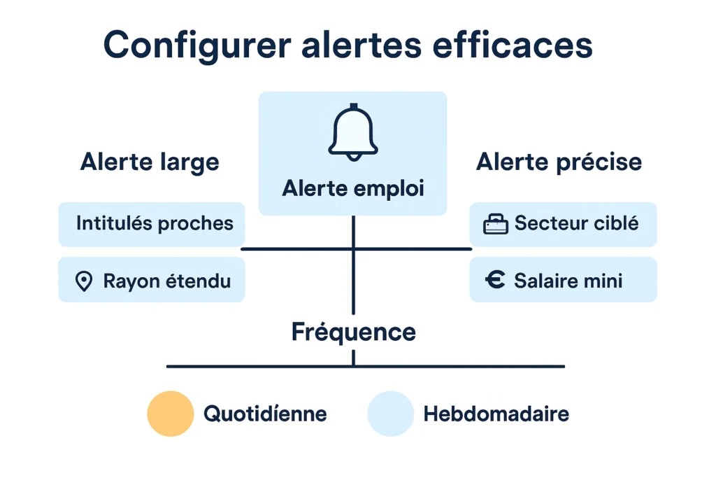 Schéma de configuration d’alertes emploi pour cadres