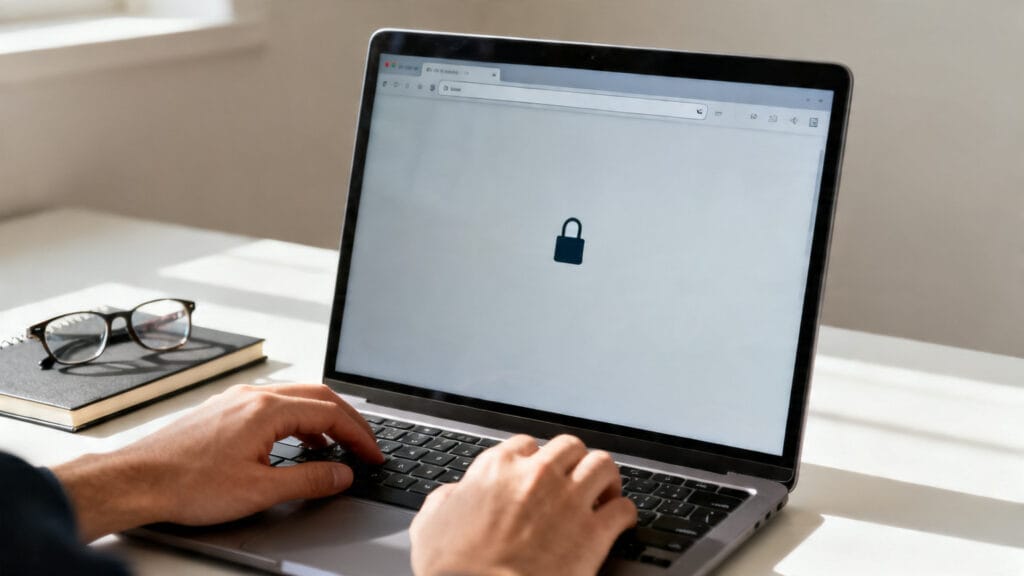 Barre d’adresse HTTPS et cadenas pour la connexion CAS