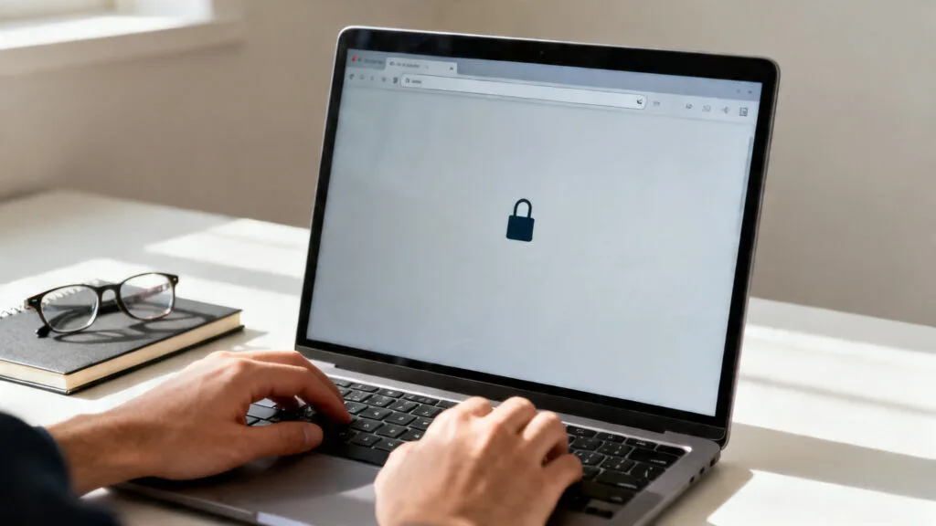 Barre d’adresse HTTPS et cadenas pour la connexion CAS