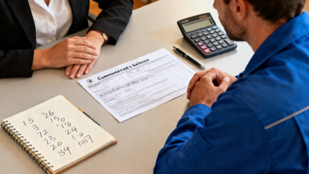 Discussion sur la fourchette de salaire moyen électricien