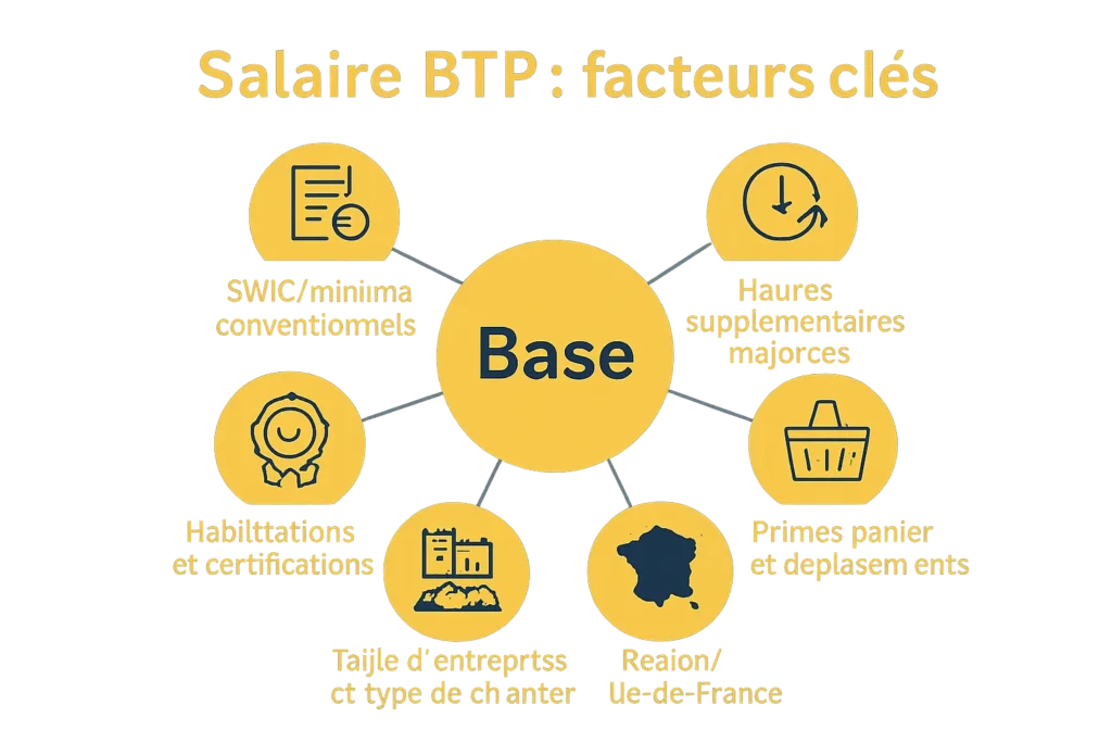 Facteurs clés de rémunération dans le BTP en un coup d’œil