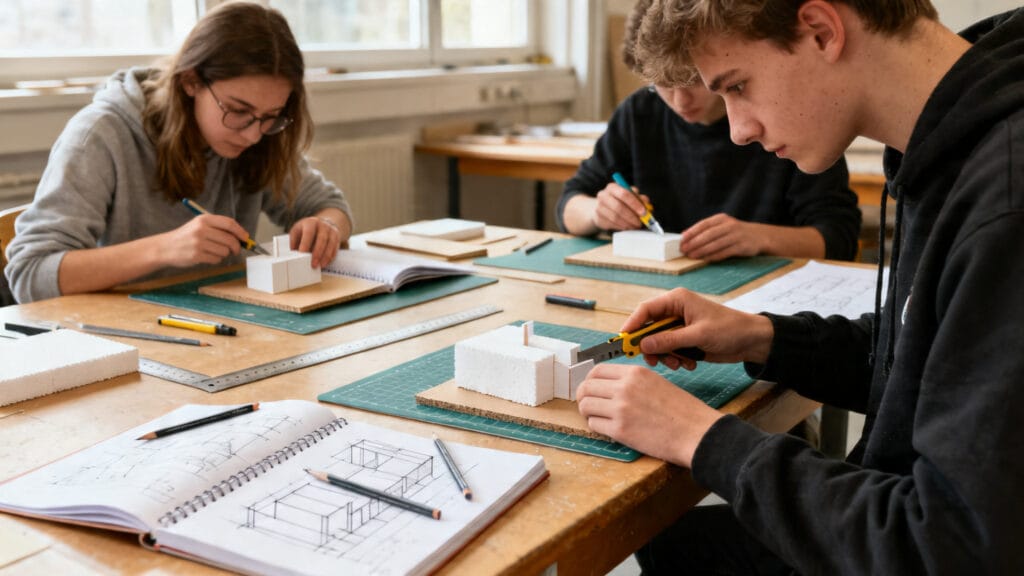 Travaux de licence DEEA, maquettes et croquis