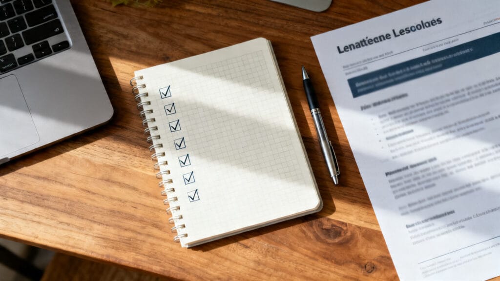 Checklist des résultats chiffrés et mots-clés du poste