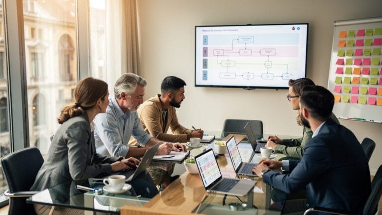 Atelier de cartographie des processus RH sur tableau partagé