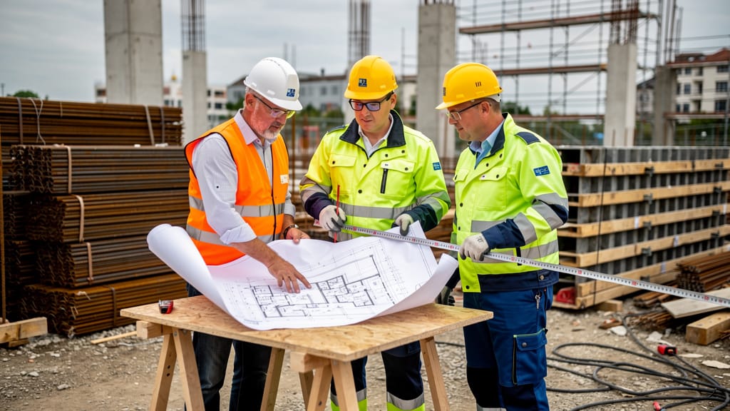 Chef d'équipe BTP en interface avec chef de chantier