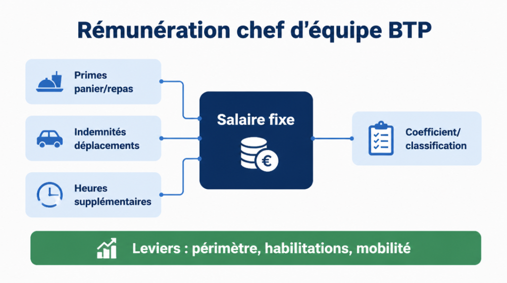 Rémunération d’un chef d'équipe avec primes et classification
