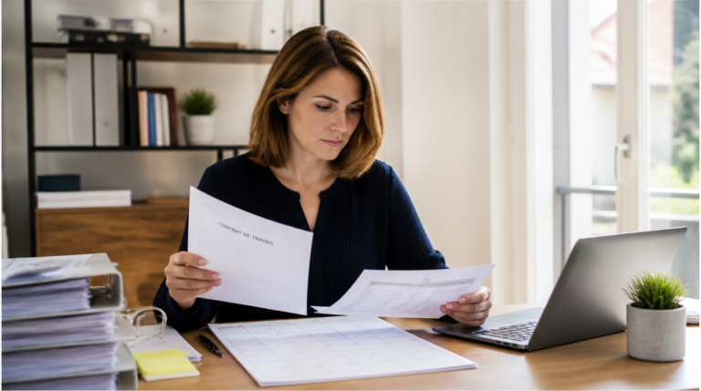 Professionnelle vérifiant la CCN des experts-comptables