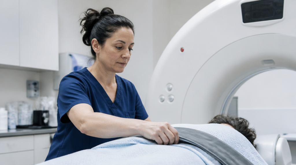 Manipulatrice en imagerie médicale dans un service de santé
