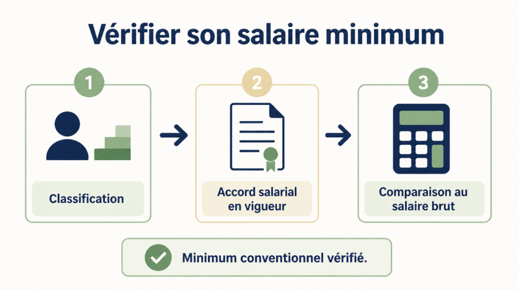 Étapes de vérification du salaire minimum conventionnel
