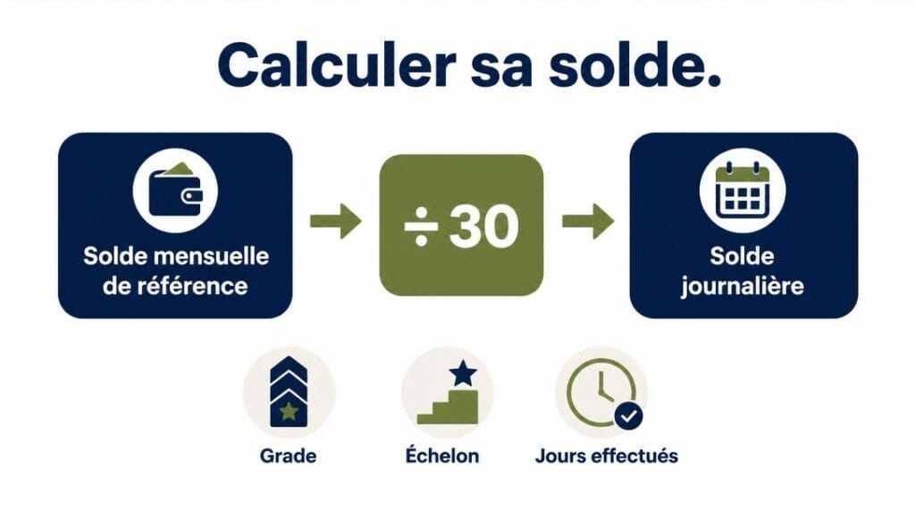 Calcul de la solde journalière réserviste